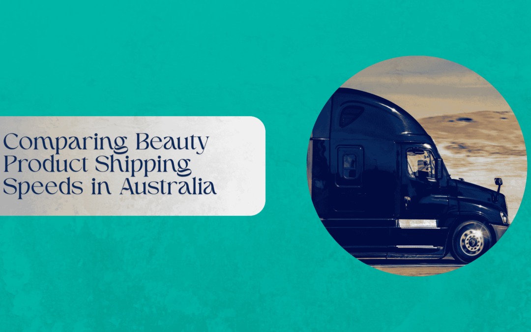 Flat lay of packaged beauty products ready for shipping in Australia