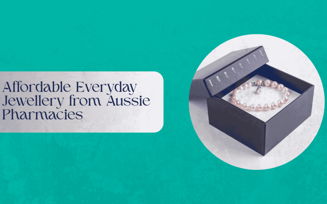 Display of simple everyday jewellery available in an Australian pharmacy