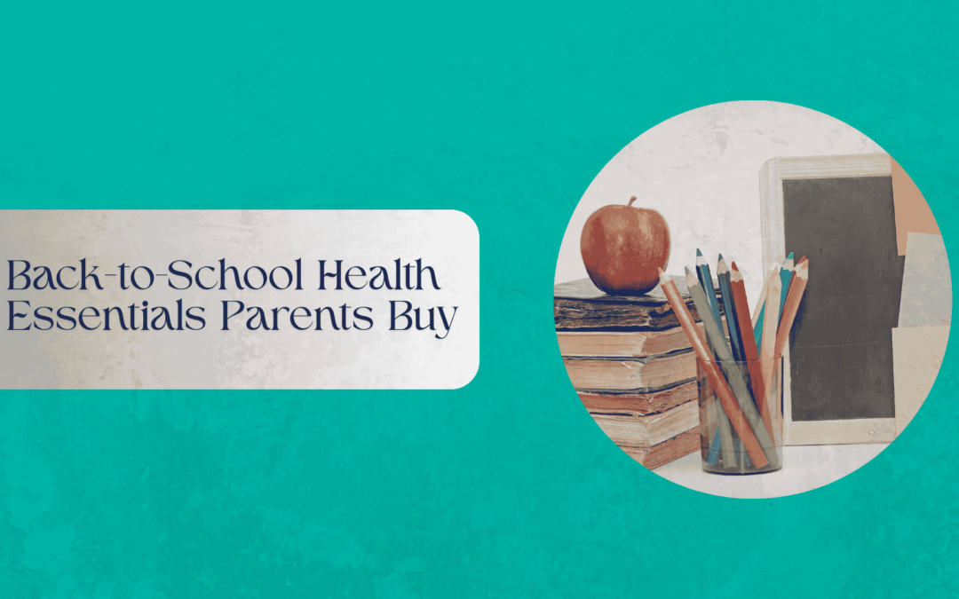 School bag with personal care and sun protection items
