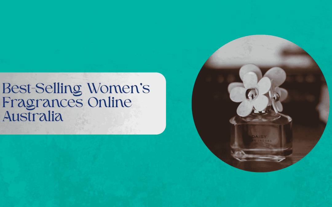 Selection of women’s fragrance bottles styled for an Australian lifestyle setting