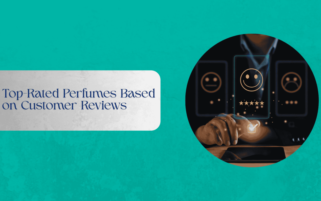 Selection of top-rated perfumes on a neutral background