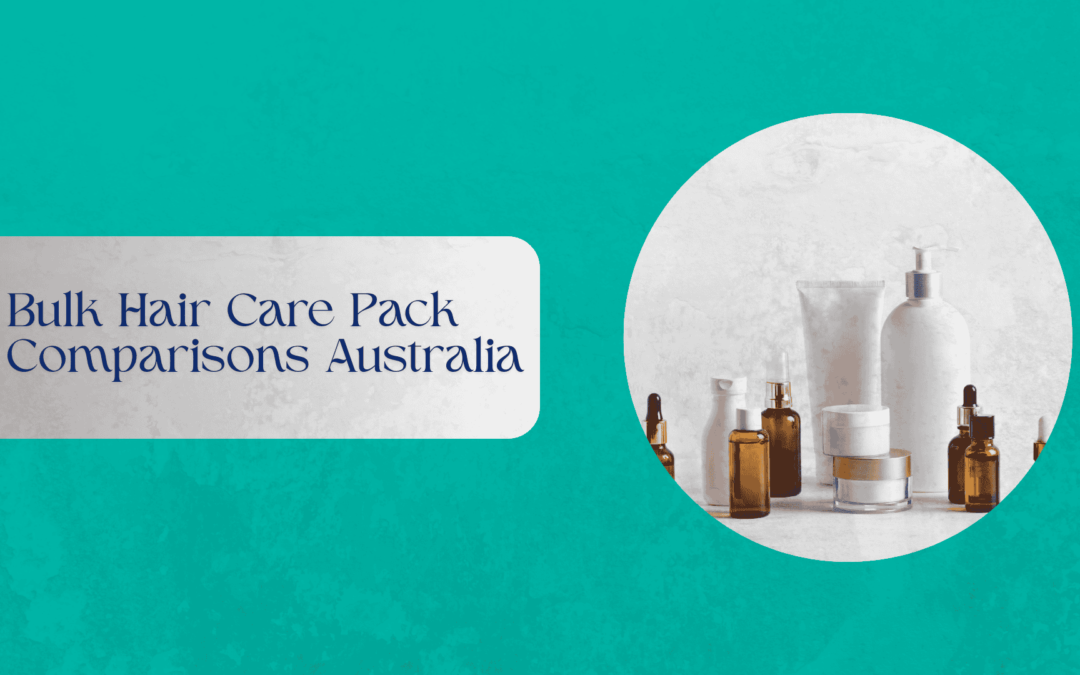 Assorted bulk hair care packs displayed on a neutral background