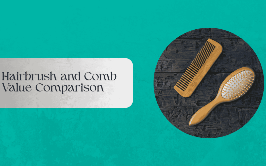 Assorted hairbrushes and combs arranged for everyday personal care
